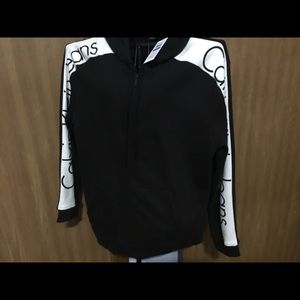 Black zipper down. Hoodie